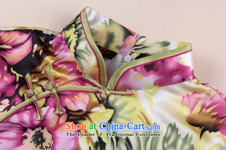 Floral women cheongsam with stylish European and American Small Tang saika herbs extract qipao sit back and relax in one of the annual meetings of the collar Silk Cheongsam green L picture, prices, brand platters! The elections are supplied in the national character of distribution, so action, buy now enjoy more preferential! As soon as possible.