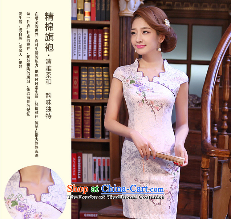 【 pro-am- 2015 new summer daily retro style short of improved cheongsam dress Sau San dresses L-42 white picture, prices, brand platters! The elections are supplied in the national character of distribution, so action, buy now enjoy more preferential! As soon as possible.