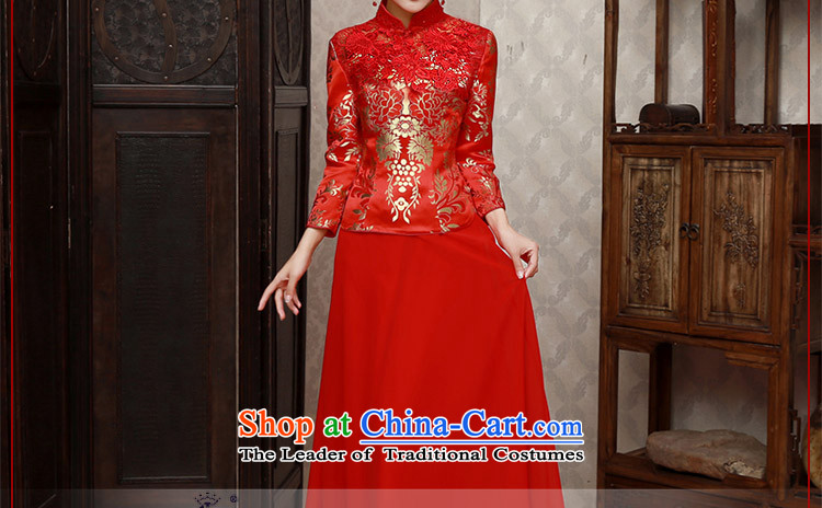 2015 new cheongsam bows services bride red retro qipao lace bows service long red winter) M qipao picture, prices, brand platters! The elections are supplied in the national character of distribution, so action, buy now enjoy more preferential! As soon as possible.