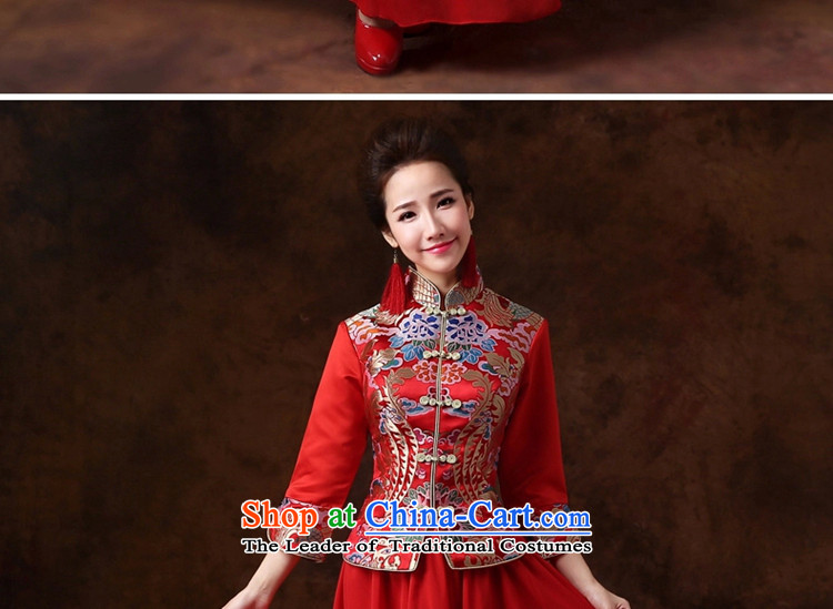 Jie mija bows services 2015 new long-sleeved qipao Sau Wo serving Chinese bride improved retro bride wedding dress red XS picture, prices, brand platters! The elections are supplied in the national character of distribution, so action, buy now enjoy more preferential! As soon as possible.
