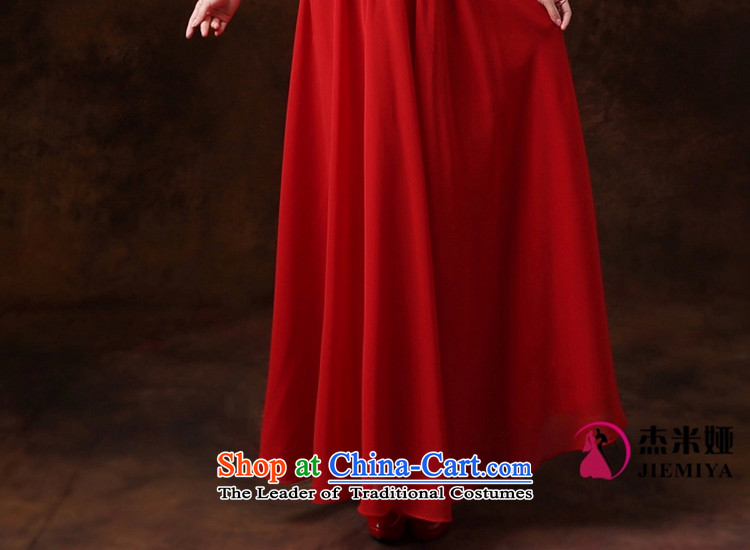 Jie mija bows services 2015 new long-sleeved qipao Sau Wo serving Chinese bride improved retro bride wedding dress red XS picture, prices, brand platters! The elections are supplied in the national character of distribution, so action, buy now enjoy more preferential! As soon as possible.