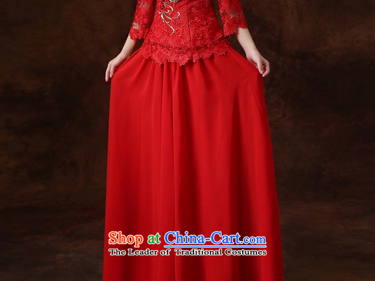Jie mija long-sleeved qipao bows Service Bridal Fashion 2015 new marriages red long marriage chinese red color 5 Cuff S picture, prices, brand platters! The elections are supplied in the national character of distribution, so action, buy now enjoy more preferential! As soon as possible.