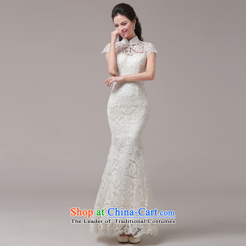 Jie mija qipao bows services 2014 new Korean brides Stylish retro daily cheongsam dress red married long white, Cheng Kejie Mija.... XS, online shopping