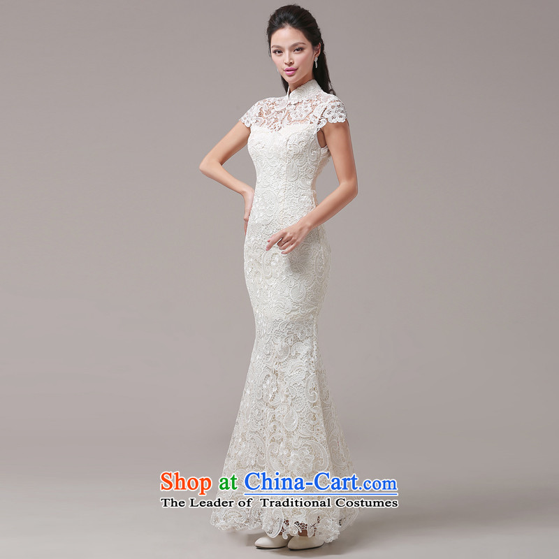 Jie mija qipao bows services 2014 new Korean brides Stylish retro daily cheongsam dress red married long white, Cheng Kejie Mija.... XS, online shopping