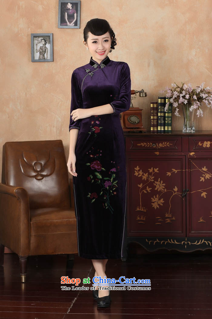 Ko Yo Overgrown Tomb in spring and autumn 2015 Gigi Lai Tang dynasty new Superior Stretch Wool stylish stand collar Kim is traversed by the disc allotted seven points cuff of the forklift truck qipao T0003 high T0003 160/M image, prices, brand platters! The elections are supplied in the national character of distribution, so action, buy now enjoy more preferential! As soon as possible.