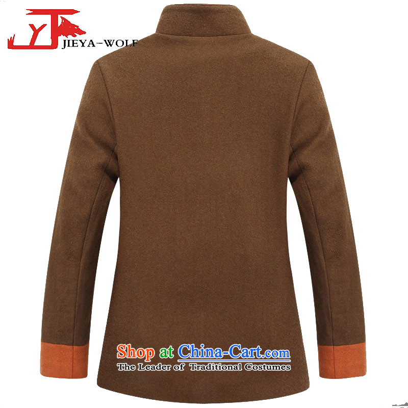 New JEYA-WOLF, Tang dynasty blouses gross? Tang Dynasty Ms. jacket during the spring and autumn Sau San stylish ethnic wool of tea-color L,JIEYA-WOLF,,, shopping on the Internet