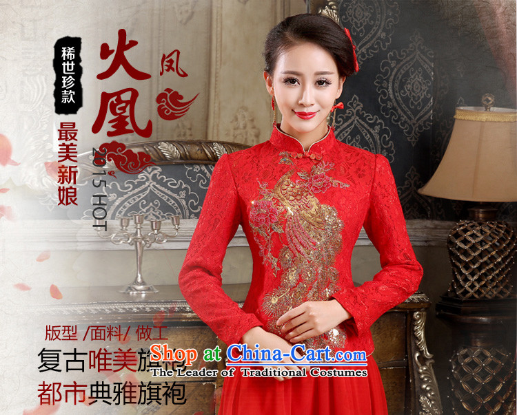 Lan-yi marriages cheongsam dress autumn and winter bows new retro improved cheongsam dress kit red thick autumn and winter, marriage cheongsam dress photo color code waist 2.2 feet XL Photo, prices, brand platters! The elections are supplied in the national character of distribution, so action, buy now enjoy more preferential! As soon as possible.