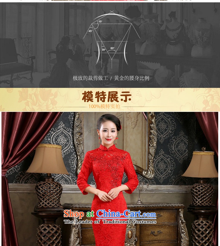 In 2015 the new friends of autumn and winter marriages bows cheongsam dress retro wedding dresses crowsfoot video thin red red dress in cuff XXL code waist size 2.4 pictures, prices, brand platters! The elections are supplied in the national character of distribution, so action, buy now enjoy more preferential! As soon as possible.