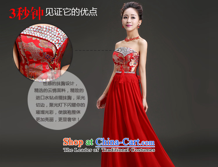 In the spring of 2015, Friends New marriages anointed qipao gown Chinese single breast-diamond jewelry dress bridal dresses bows openings M code 2 feet pictures, waist price, brand platters! The elections are supplied in the national character of distribution, so action, buy now enjoy more preferential! As soon as possible.