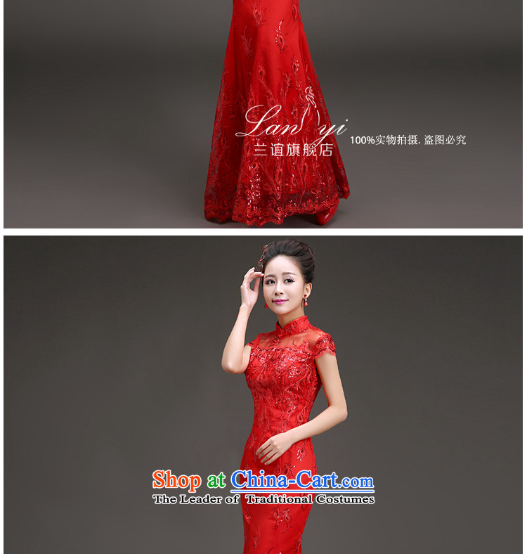 In the spring of 2015, Friends new bride wedding dress retro collar crowsfoot cheongsam dress wedding dresses red red bows M code 2 feet pictures, waist price, brand platters! The elections are supplied in the national character of distribution, so action, buy now enjoy more preferential! As soon as possible.