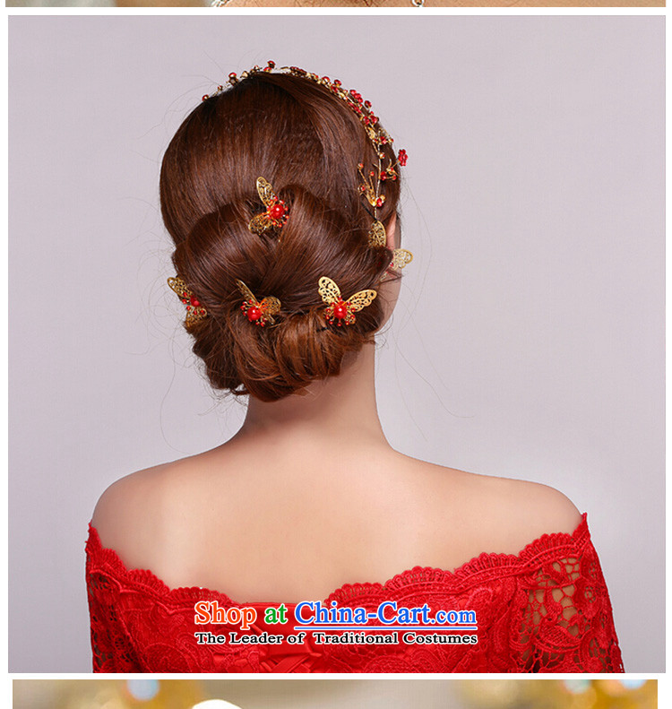 The Friends of the bride wedding dresses qipao accessories Korean lovely Head Ornaments marriages was adorned with Ornate Kanzashi Reserve Hong Zhu butterfly picture, prices, brand platters! The elections are supplied in the national character of distribution, so action, buy now enjoy more preferential! As soon as possible.