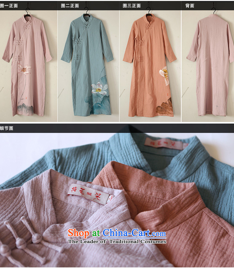 【 nimble as literary retro China wind hand-painted robe long skirt the badges of disk-robe meditation tea serving light purple S picture, prices, brand platters! The elections are supplied in the national character of distribution, so action, buy now enjoy more preferential! As soon as possible.
