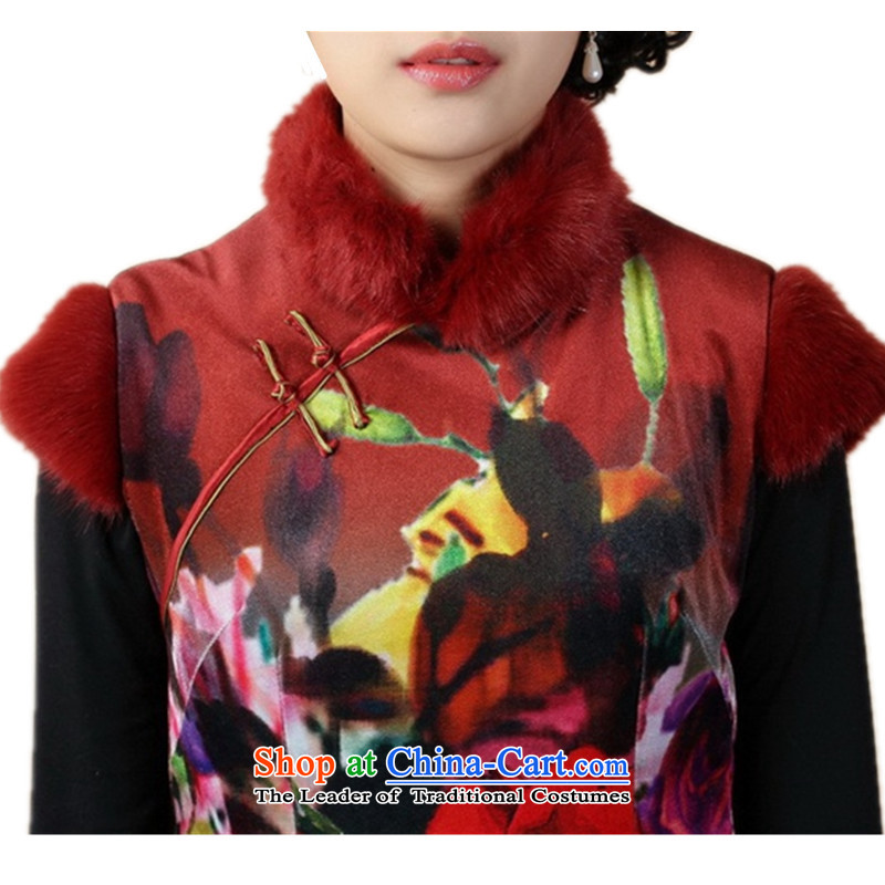 The Bill was the spring loaded new women's improvement of Tang Dynasty cheongsam collar for classical tray snap gross poster short of Qipao Sau San skirt Y0021# S, Carl Bildt Population , , , shopping on the Internet