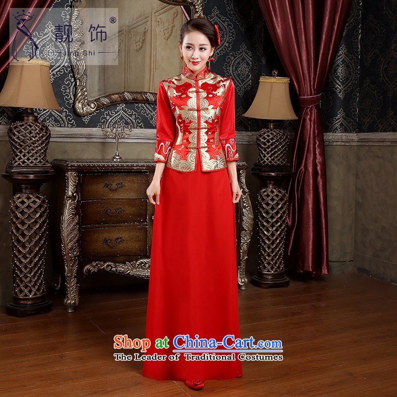 The new 2015 International Friendship qipao bows services bride red retro qipao bows services long qipao red made contact customer services, and talks trim (JINGSHI) , , , shopping on the Internet