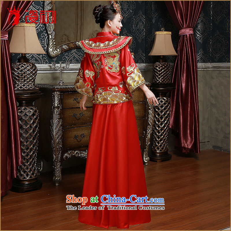 In the early 2015 New Man Soo Wo Service Bridal Services red retro bows of Qipao Red XXL code, spilling the early shopping on the Internet has been pressed.
