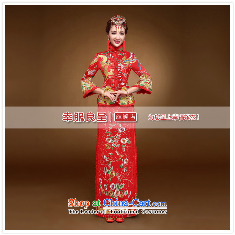 The privilege of serving-leung 2015 New Chinese qipao toasting champagne winter bride services retro wedding dress longfeng use skirt use Red 2XL Photo, prices, brand platters! The elections are supplied in the national character of distribution, so action, buy now enjoy more preferential! As soon as possible.