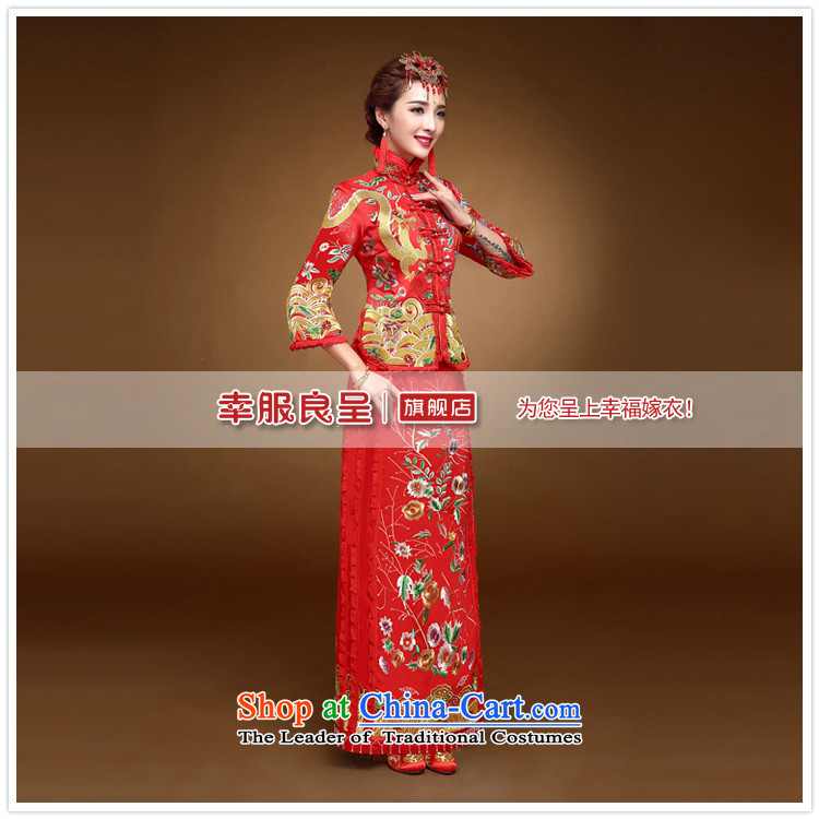 The privilege of serving-leung 2015 New Chinese qipao toasting champagne winter bride services retro wedding dress longfeng use skirt use Red 2XL Photo, prices, brand platters! The elections are supplied in the national character of distribution, so action, buy now enjoy more preferential! As soon as possible.
