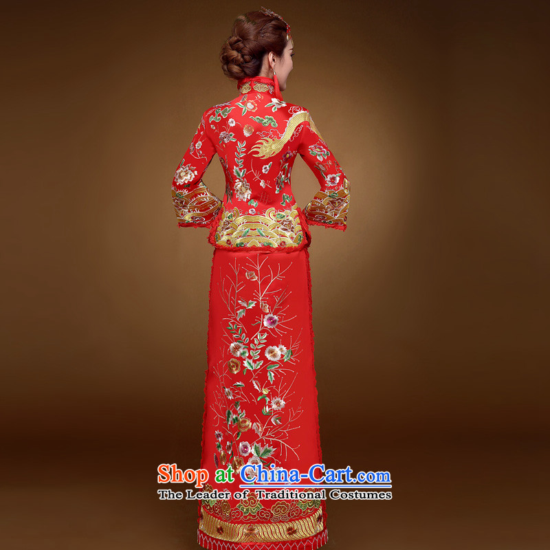 The privilege of serving-leung 2015 New Chinese qipao toasting champagne winter bride services retro wedding dress longfeng use use red 2XL, skirt the honor of serving-leung , , , shopping on the Internet