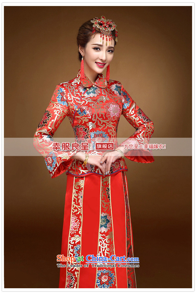 The privilege of serving-leung 2015 winter new bride with chinese red color wedding dress bows marriage solemnisation wedding gown cheongsam RED M picture, prices, brand platters! The elections are supplied in the national character of distribution, so action, buy now enjoy more preferential! As soon as possible.
