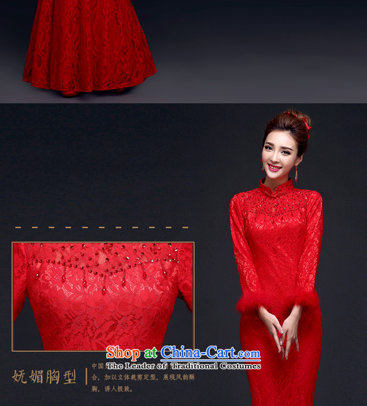 The privilege of serving-leung 2015 Winter New Chinese wedding dress bride red wedding dress bows services qipao crowsfoot red M-(40) picture, prices, brand platters! The elections are supplied in the national character of distribution, so action, buy now enjoy more preferential! As soon as possible.