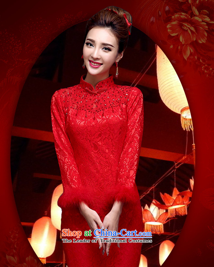 The privilege of serving-leung 2015 Winter New Chinese wedding dress bride red wedding dress bows services qipao crowsfoot red M-(40) picture, prices, brand platters! The elections are supplied in the national character of distribution, so action, buy now enjoy more preferential! As soon as possible.