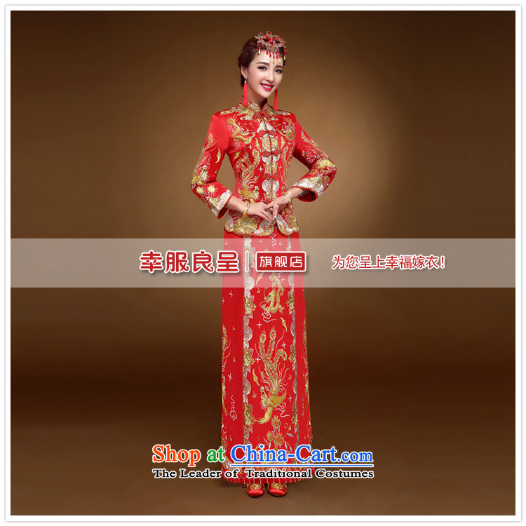 The privilege of serving-leung 2015 winter red new bride wedding gown of Chinese wedding dress bows services should also use red dragon skirt 3XL picture, prices, brand platters! The elections are supplied in the national character of distribution, so action, buy now enjoy more preferential! As soon as possible.