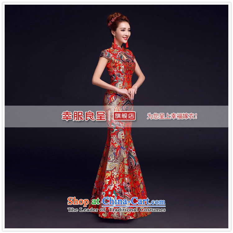 The privilege of serving-leung 2015 Red Winter new bride with Chinese wedding dress wedding dress bows service S pictures qipao crowsfoot red, prices, brand platters! The elections are supplied in the national character of distribution, so action, buy now enjoy more preferential! As soon as possible.