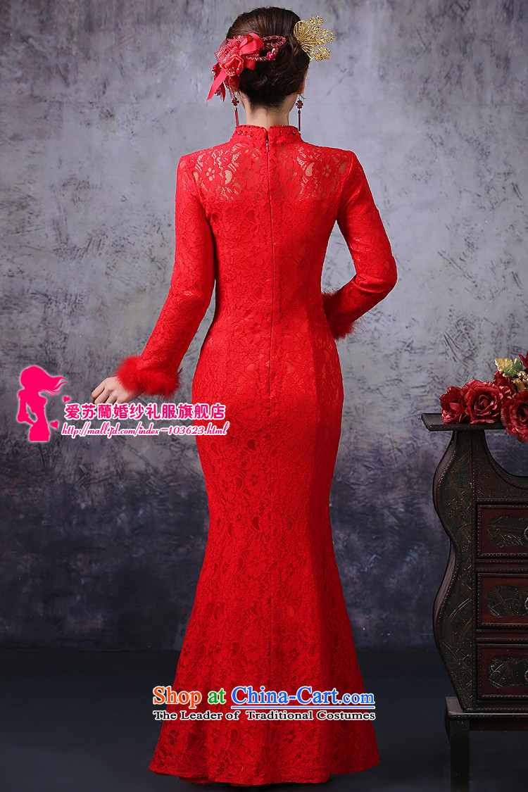 The new bride qipao marriage bows qipao crowsfoot long qipao winter clothing clip cotton plus gross qipao XXXL red picture, prices, brand platters! The elections are supplied in the national character of distribution, so action, buy now enjoy more preferential! As soon as possible.