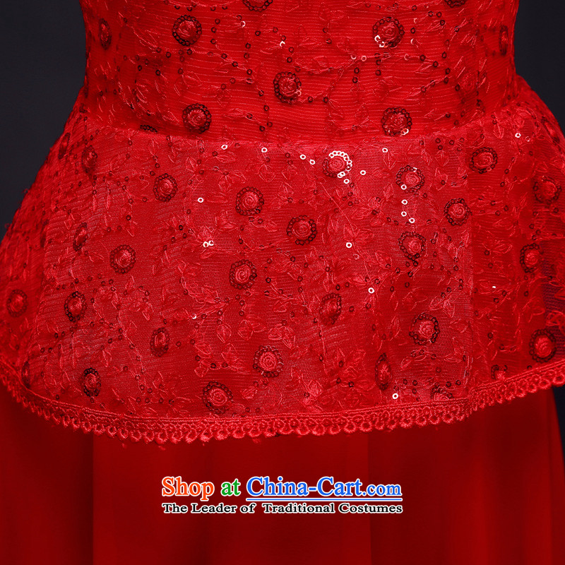 The privilege of serving-leung 2015 Winter New Red Chinese wedding dress bride wedding dress bows service pack qipao summer RED M, a service-leung , , , shopping on the Internet