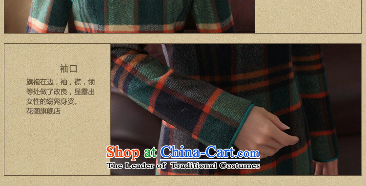 Floral women in spring and autumn 2015 new cheongsam Tang Dynasty Chinese improved collar wool? long-sleeved chidori of qipao gown chidori grid 3XL picture, prices, brand platters! The elections are supplied in the national character of distribution, so action, buy now enjoy more preferential! As soon as possible.