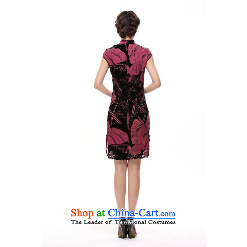 The end of the light (QM) retro Silk Cheongsam herbs extract red dress XWGQP083-1 marriages bows picture color light at the end of XL, , , , shopping on the Internet