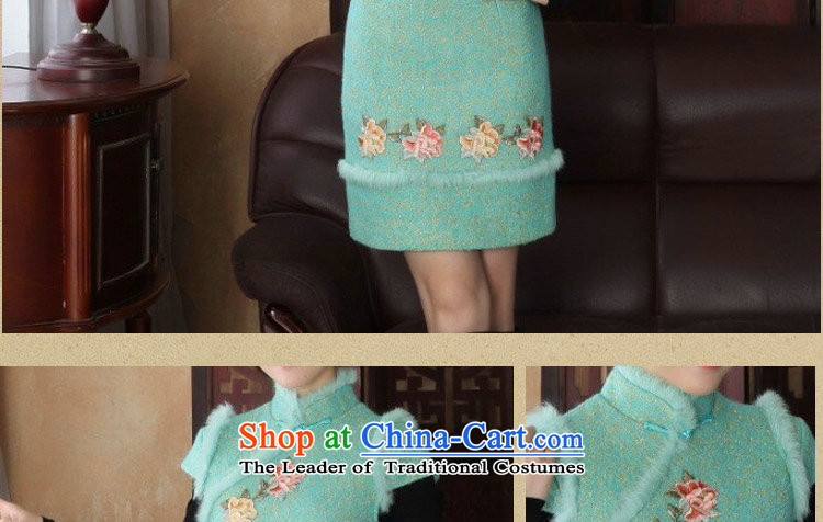 Floral autumn and winter cheongsam dress Tang Dynasty Chinese improved collar angora wool retro? embroidery peony dresses dress pink M picture, prices, brand platters! The elections are supplied in the national character of distribution, so action, buy now enjoy more preferential! As soon as possible.