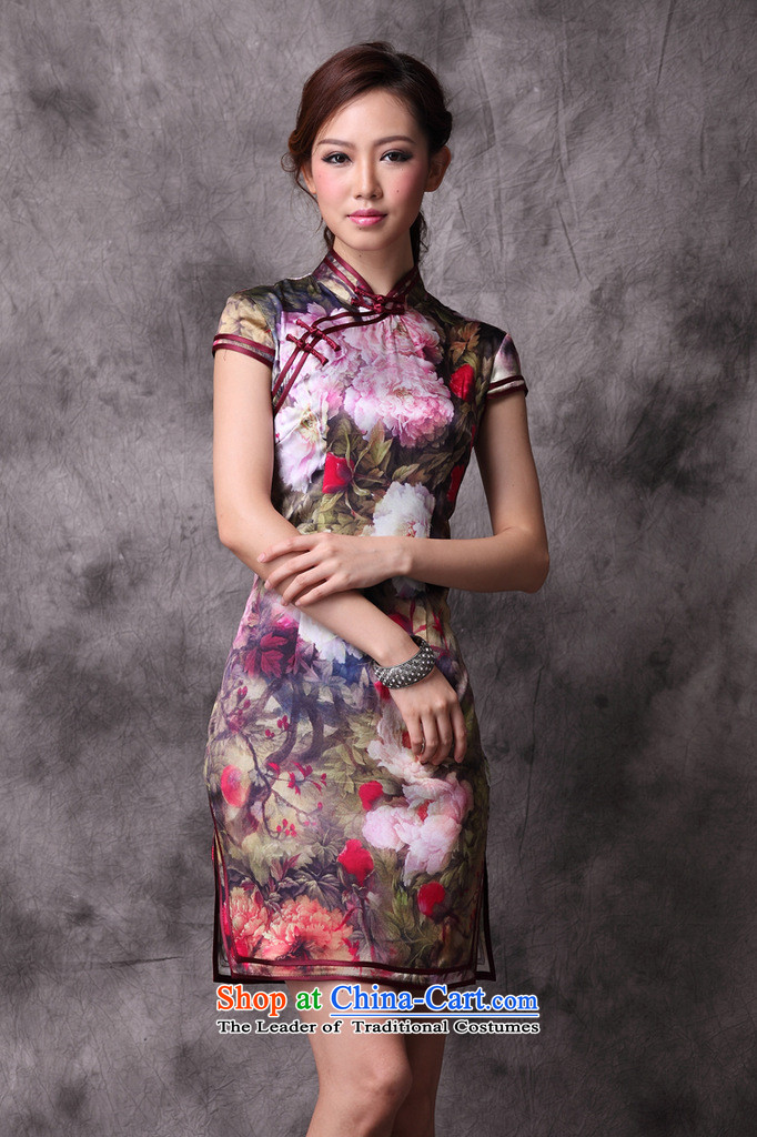 The end of the light (QM) Silk Cheongsam bows service improvement sepia pictures color pictures XWG XL, prices, brand platters! The elections are supplied in the national character of distribution, so action, buy now enjoy more preferential! As soon as possible.