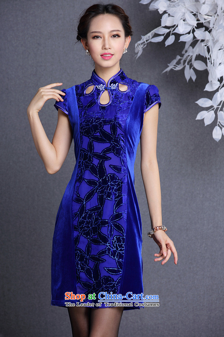 The end of the light (QM) Stylish retro wool stitching improved short-sleeved short qipao XWGQF1309-12 picture color pictures, prices, XL brand platters! The elections are supplied in the national character of distribution, so action, buy now enjoy more preferential! As soon as possible.
