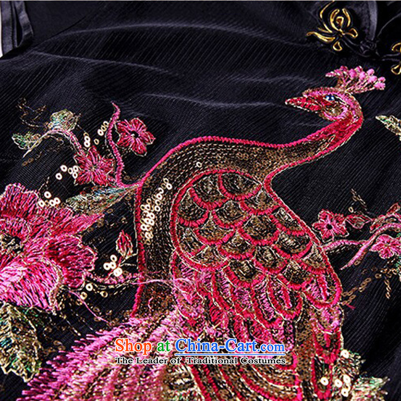The end of the light (QM) Improved Stylish retro gauze embroidery cheongsam XWGQF13-6089 picture color light at the end of M , , , shopping on the Internet