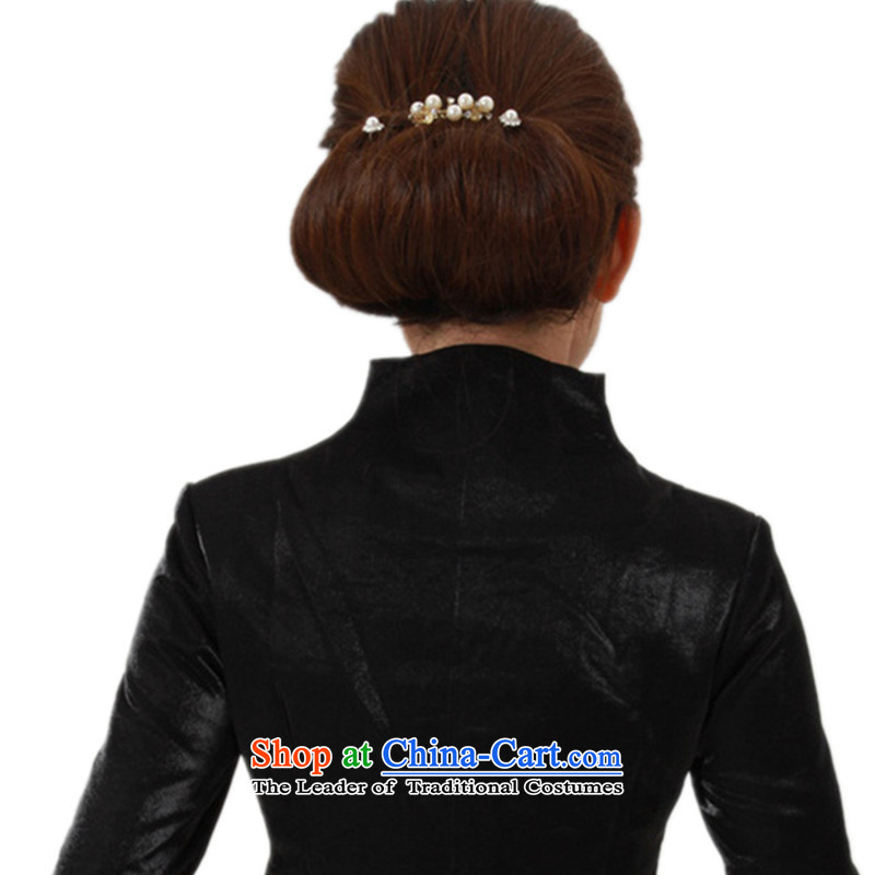 The Bill was the spring new stylish women Chinese shirt collar Sau San Tong embroidered jacket -A black silk , , , M Carl Bildt shopping on the Internet