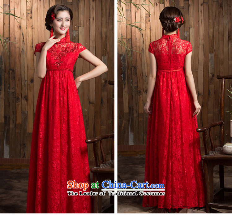 2015 new marriage qipao retro Top Loin of pregnant women for larger chinese red color bows service long winter jackets red bride L picture, prices, brand platters! The elections are supplied in the national character of distribution, so action, buy now enjoy more preferential! As soon as possible.