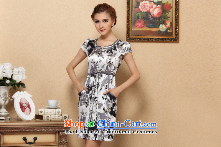 Spend the summer of female figure graphics thin dresses elegant Silk Cheongsam improvements sauna short-sleeved Silk Dresses Figure Color M brand, prices, picture platters! The elections are supplied in the national character of distribution, so action, buy now enjoy more preferential! As soon as possible.