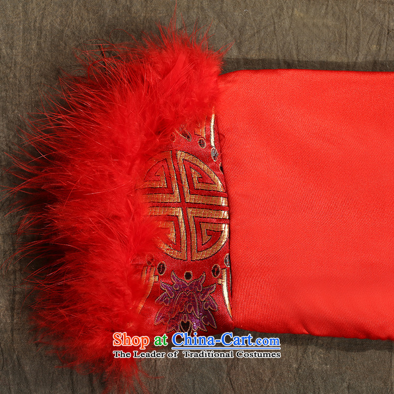 Non-you do not marry 2015 new bride bows to Sau San red winter clothing 7、Qipao Length of marriage cuff retro Chinese Dress 2XL, Red non-you do not marry shopping on the Internet has been pressed.
