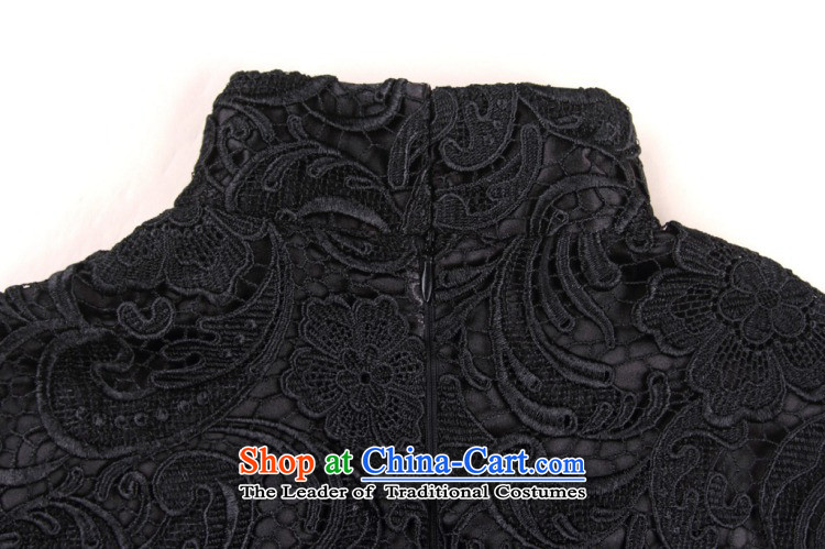 Dan smoke spring and summer cheongsam dress Chinese territorial waters of soluble lace qipao gown qipao retro bows short black XL Photo, prices, brand platters! The elections are supplied in the national character of distribution, so action, buy now enjoy more preferential! As soon as possible.