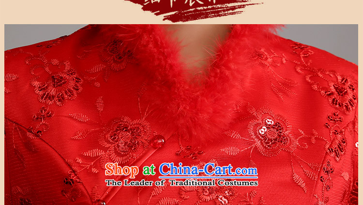 The new 2015 International Friendship cheongsam dress long winter bride bows service long-sleeved thick cotton folder retro qipao kit red bows services  S picture, prices, brand platters! The elections are supplied in the national character of distribution, so action, buy now enjoy more preferential! As soon as possible.