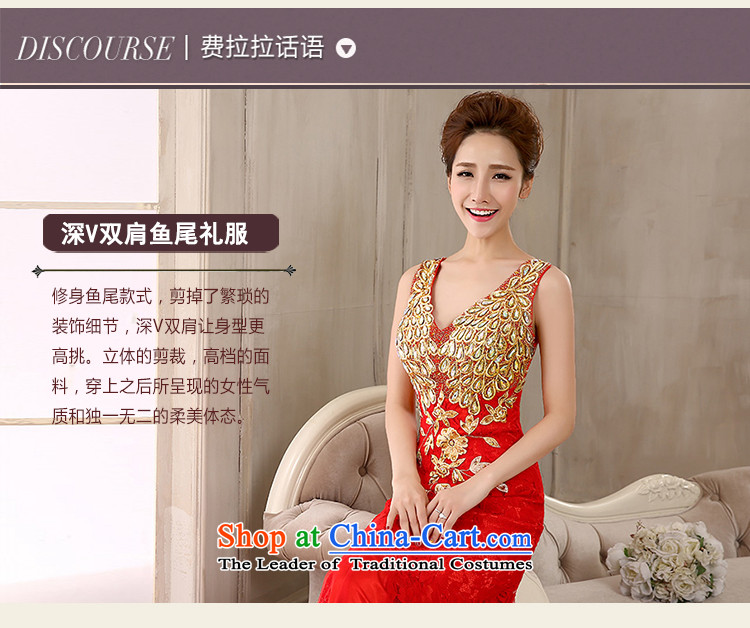 Ferrara Spring 2015, new dress deep V shoulders and toasting champagne evening dress crowsfoot Sau San Services Red L Suzhou shipment picture, prices, brand platters! The elections are supplied in the national character of distribution, so action, buy now enjoy more preferential! As soon as possible.