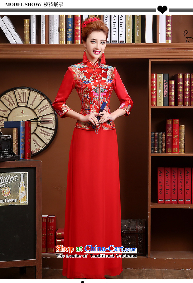 Toasting champagne bride services marriage qipao 2015 winter new stylish Chinese long-sleeved red dress women Sau San Red XL Photo, prices, brand platters! The elections are supplied in the national character of distribution, so action, buy now enjoy more preferential! As soon as possible.