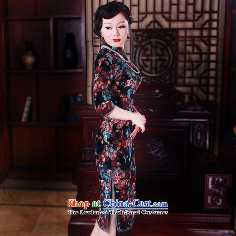 After a new 2015-retro. When Upgrading cheongsam dress cuff long wool cheongsam dress in older dress suit , wind facilities 5046 , , , shopping on the Internet
