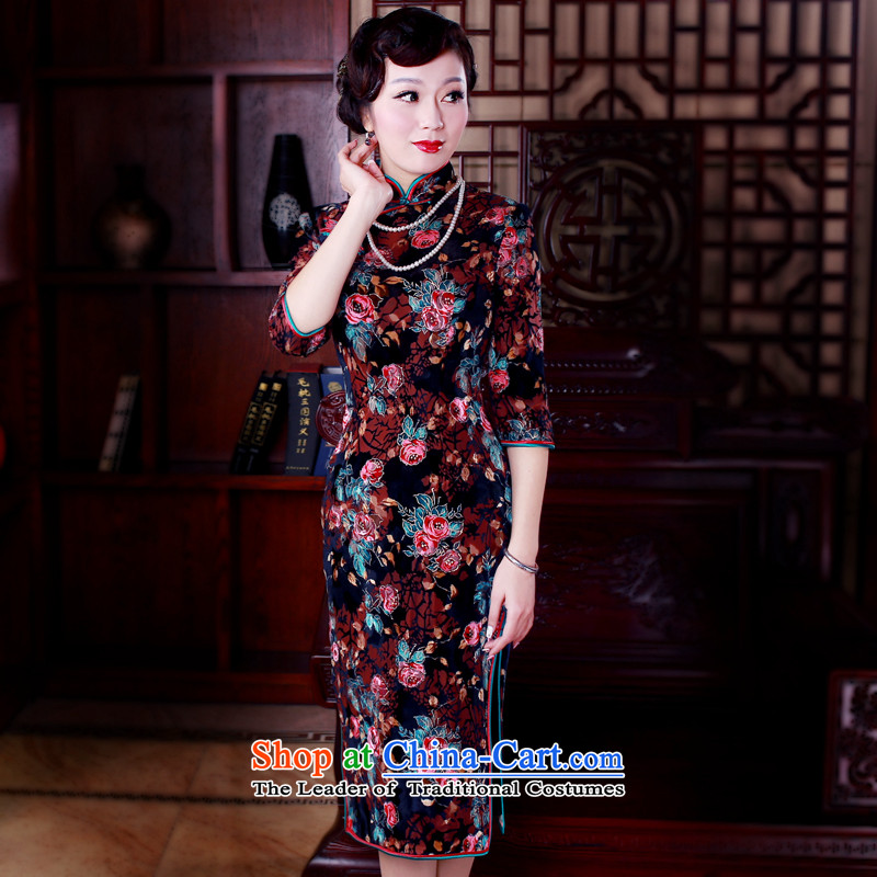 After a new 2015-retro. When Upgrading cheongsam dress cuff long wool cheongsam dress in older dress suit , wind facilities 5046 , , , shopping on the Internet
