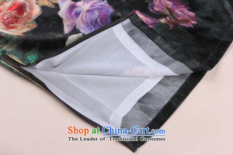 Floral qipao Tang dynasty women's stylish Chinese herbs extract collar improved cheongsam elegant summer, Silk Cheongsam banquet green L picture, prices, brand platters! The elections are supplied in the national character of distribution, so action, buy now enjoy more preferential! As soon as possible.
