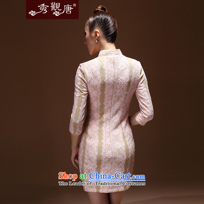 (SOO-Kwun Tong as toner Selina Chow Spring 2015 new composite lace in cuff improved stylish cheongsam dress QZ3841 XXL, Soo-Kwun Tong shopping on the Internet has been pressed.