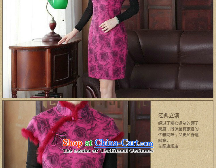 Dan smoke cheongsam dress Tang dynasty new autumn and winter Chinese collar short, improved gross cheongsam dress is stylish dress figure color pictures, prices, XL brand platters! The elections are supplied in the national character of distribution, so action, buy now enjoy more preferential! As soon as possible.
