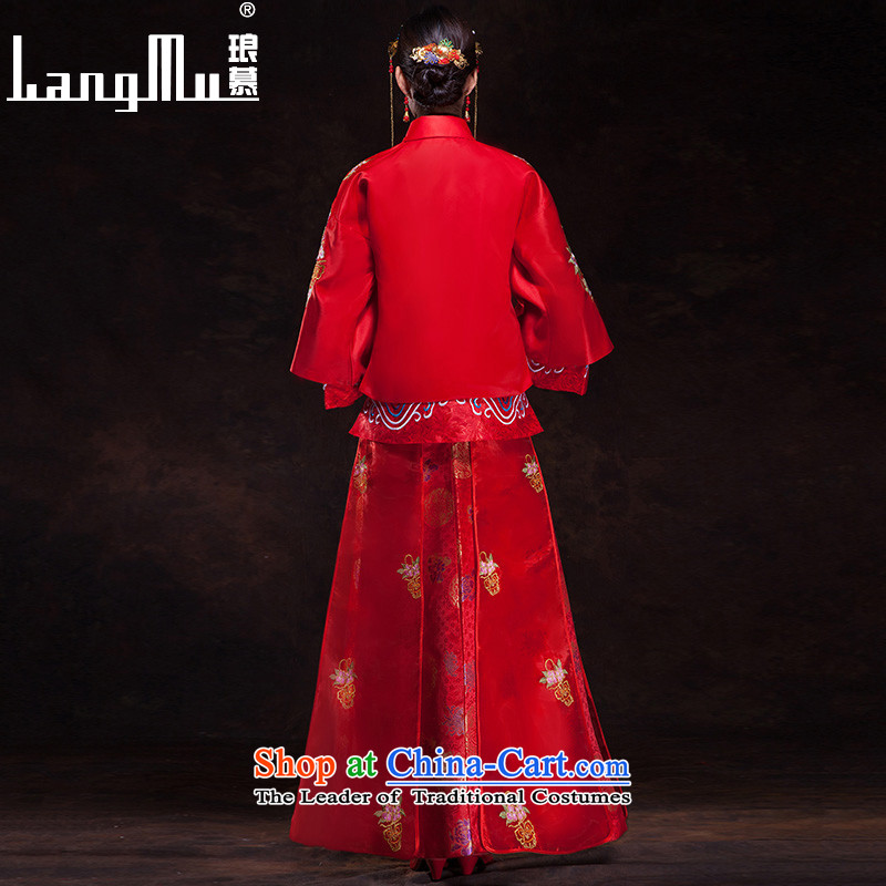 The new 2015 Luang wedding services-soo Wo Service bows Tang Dynasty Chinese dragon and the use of long-sleeved marriage spring and summer, S, Luang in , , , shopping on the Internet