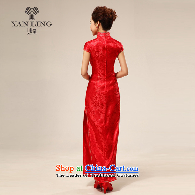 2015 Chinese style and sexy improved qipao bride retro red qipao qipao married 63 Red S, Charlene Choi spirit has been pressed shopping on the Internet